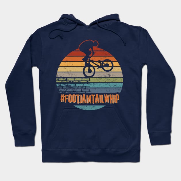 footjamtailwhip - bike TRIAL Streettrials sunset Hoodie by ALLEBASIdesigns